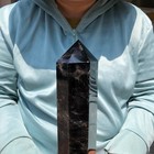 4.64LB Natural Black Obelisk Quartz Rod Crystal Column Spiritual Healing 819 — photo 5