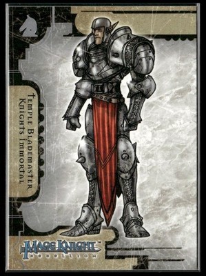 Mage Knight Revolution Temple Blademaster Knights Immortal WizKids R36 Non-Sport