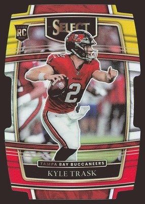 2021 Panini Select #63 Kyle Trask Red and Yellow Prizm Die Cut RC