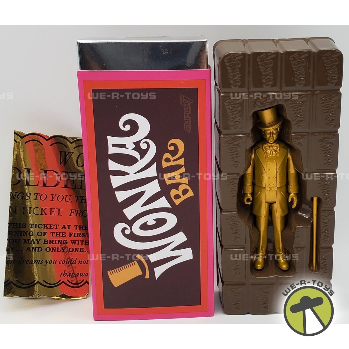 Super7 Willy Wonka & the Chocolate Factory Wonka Bar Golden Ticket