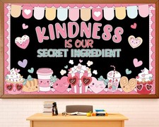 Valentines Day Bulletin Board Decor Set Heart Cutouts Classroom Wall