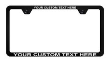 2-holes Custom Black Stainless Steel Laser Engraved Car License Plate Frame 2-holes Custom Black Stainless Steel Laser Engraved Car License Plate Frame