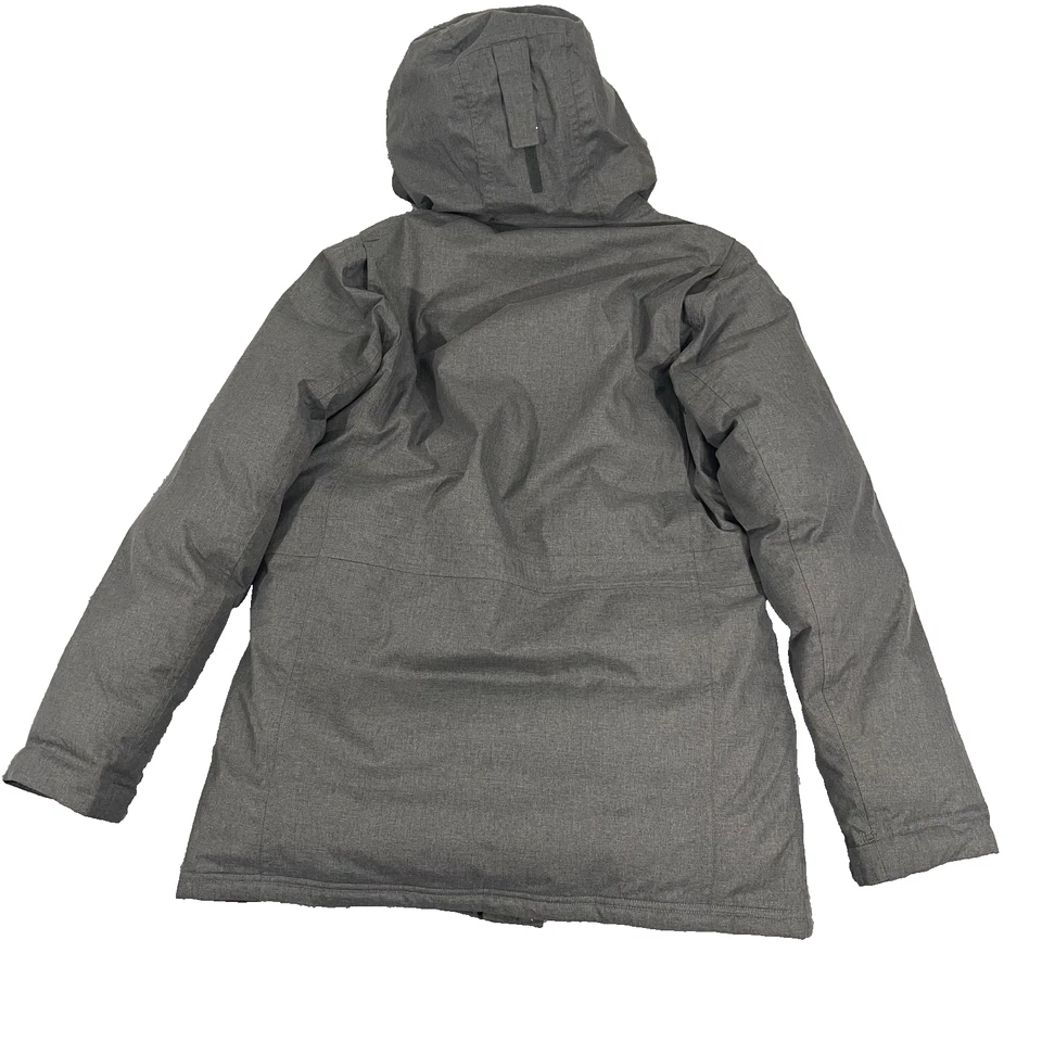 Eddie Bauer Down Parka Men M Gray Weatheredge Fur Hooded Coat - Image 4 of 4