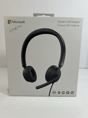Microsoft Modern Wired USB Headset Model 1989 Black - New Open Box