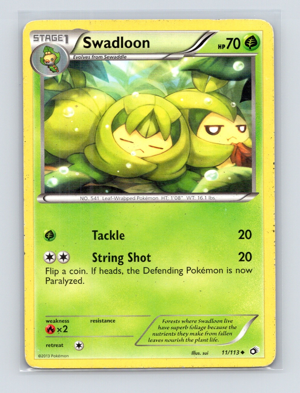 Pokémon TCG Swadloon 11/113 Legendary Treasures Normal MP