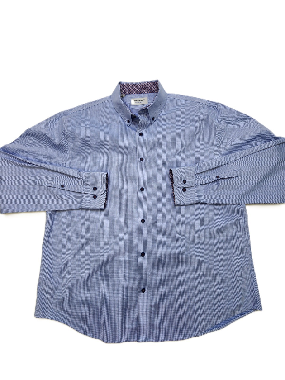 Twillory Untuckable Button Down Gingham Shirt Sol… - image 1