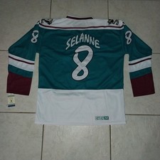 TEEMU SELANNE ANAHEIM DUCKS CCM THROWBACK. 1995-96 ALT. NWT. LG/50. 