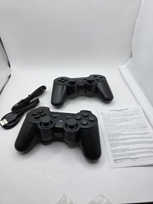 Set Of 2 - P3 Wireless Controller Black Ergonomic for Sony PlayStation 3