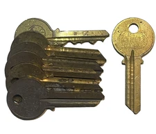 LOT of 7 STAR Key Blank Blanks USA Brass NOS 5YA1 Yale Locks Ilco Cole Curtis
