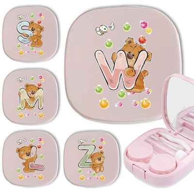 Bedruckter Brief Kontaktlinsen Etui Taschenformat Aufbewahrung Halter Behälter Reiseset