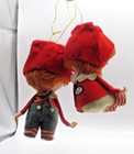 3 VTG Raggedy Ann & Andy Christmas Ornaments and Knickerbocker Hugging Dolls — photo 10