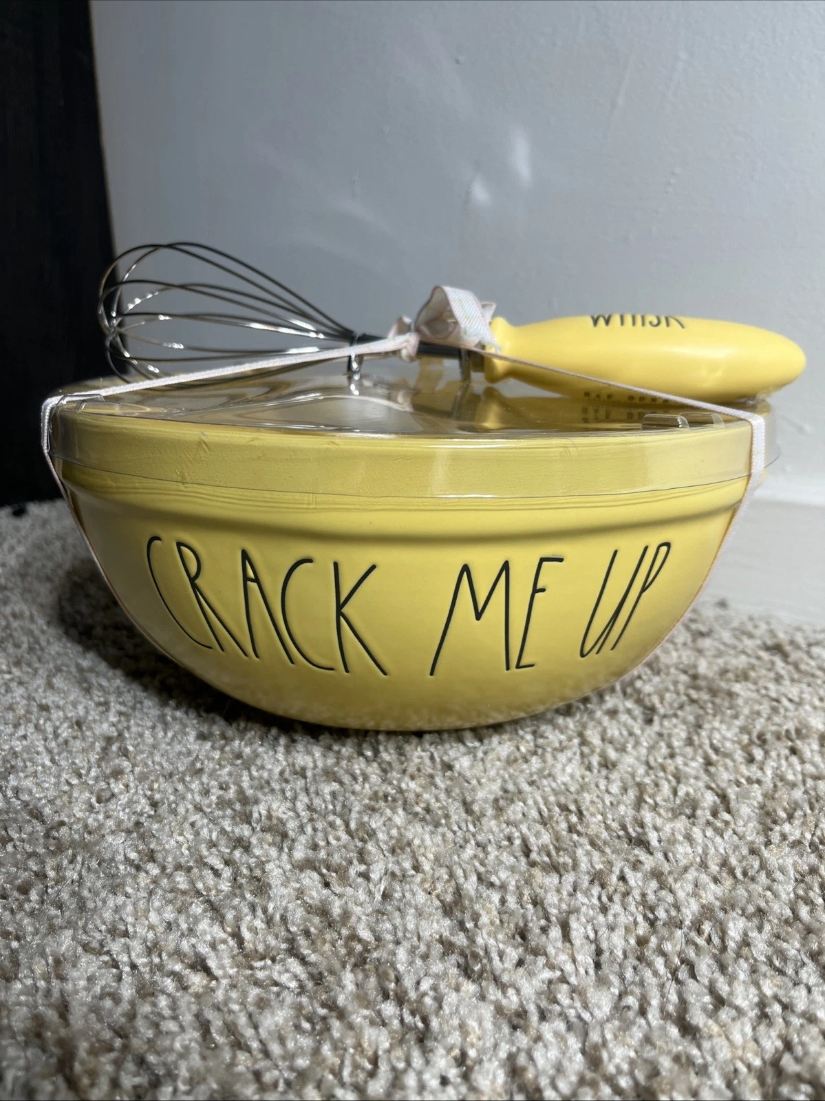 Rae Dunn Crack Me Up Mixing Bowl And Whisk