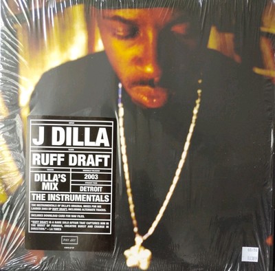 J Dilla Ruff Draft Instrumentals VG+ Vinyl LP 2018 w/ Download Card