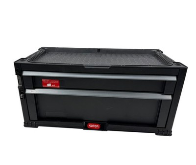 KETER Werkzeugkasten Aufsatz 2 Schubladen für Werkzeugwagen 56,2 x 28,9 x 26,2cm