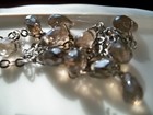 Vintage chain necklace princess art deco y2k Sterling pendant quartz tear used — photo 7