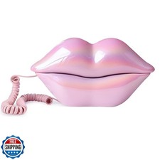 TelPal Corded Landline Phones for Home, Funny Novelty Lip Phone G