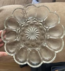 Anchor Hocking Vintage Clear Glass Egg Serving Plate