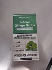 Soactive Ginkgo Biloba | Clinically Proven Ginko Biloba Phytosome EXP 8/26