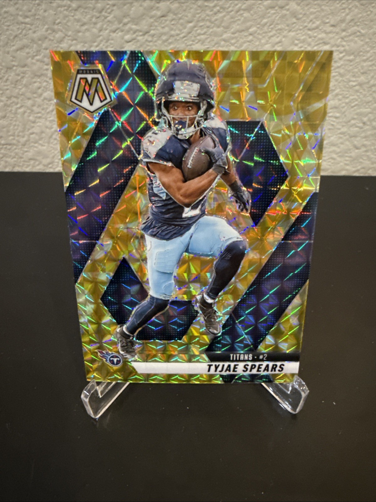 Tyjae Spears Gold Prizm Panini Mosaic #69