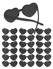 18 Pairs Heart Sunglasses Rimless Heart Shaped Glasses Bulk Pack for Women Co...