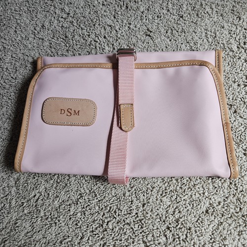 Jon Hart Light Pink Organizer Customized “DSM” Discontinued Rare Travel Roll Up