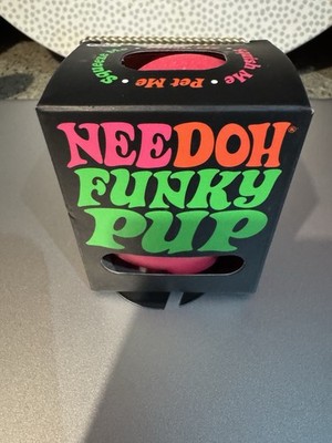 Nee Doh Funky Pup Squeezable Pink Squeeze Ball Stress Reliever Toy