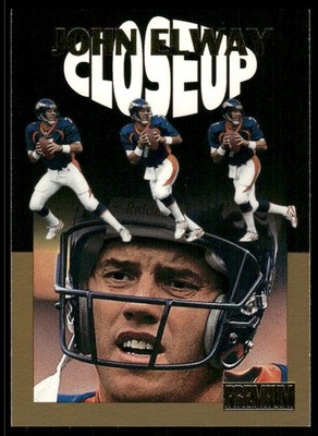 1997 SkyBox Premium #8 CU John Elway Close Ups