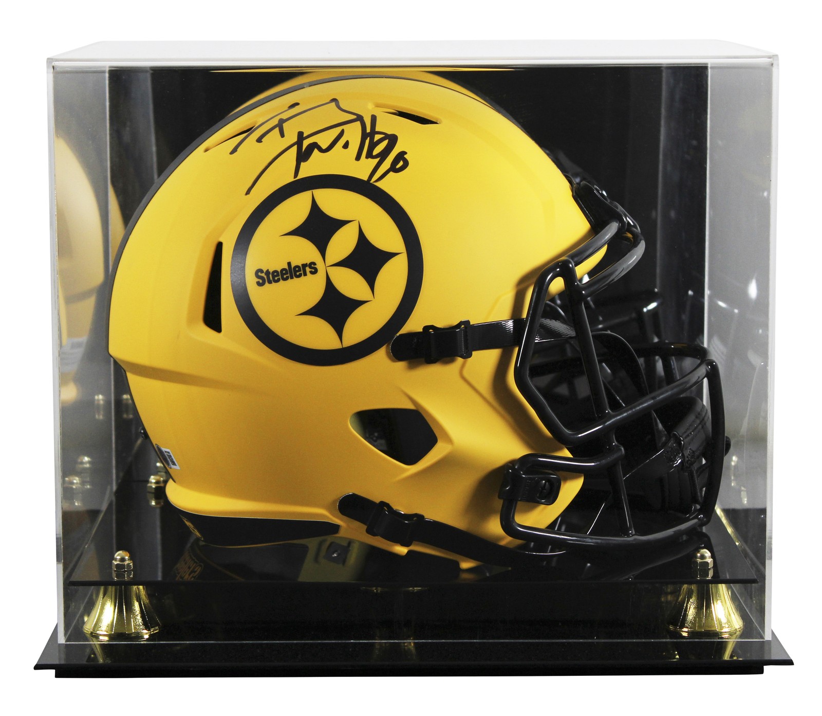 T.J. Watt Autographed Signed Pittsburgh Steelers Steelers Rave Full Size Speed Rep Helmet W/ Case BAS Witnessed 