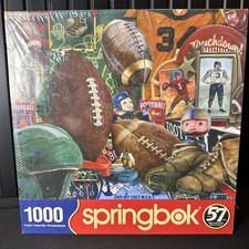 Springbok 1000 Piece Jigsaw Puzzle Football Made in USA New Sealed Boys of Fall
