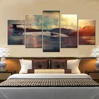 Star Wars X-Wing Sunset Mountain 5 Piece Panel Canvas Wall Art  Decor 79" X 39" — photo 2