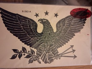 FEDERAL EAGLE DECAL 1975 USA NEW OLD STOCK 250TH ANNIVERSARY OF USA BLACK EAGLE