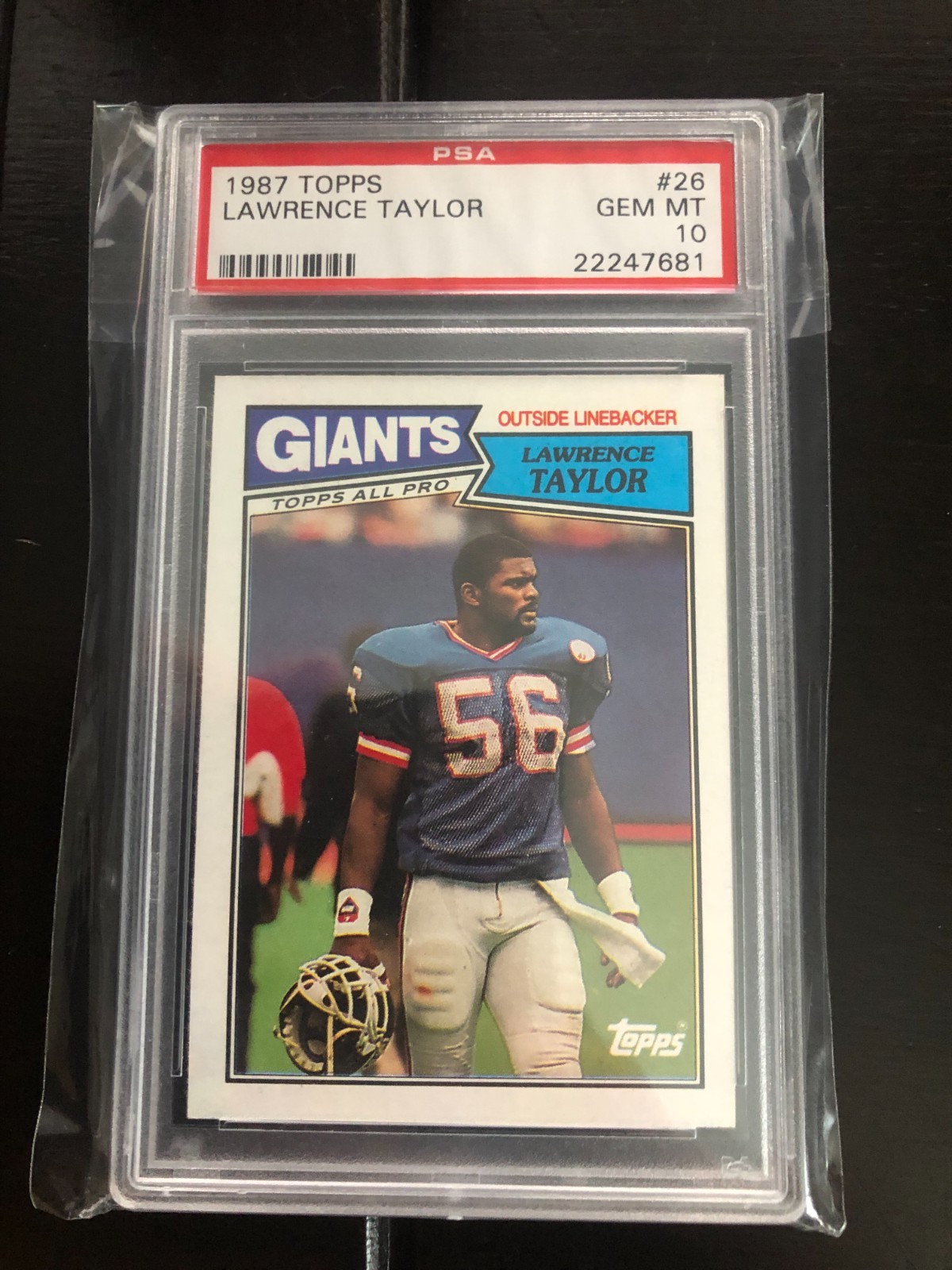 Lawrence Taylor 1987 Topps #26 PSA 10 GEM MINT