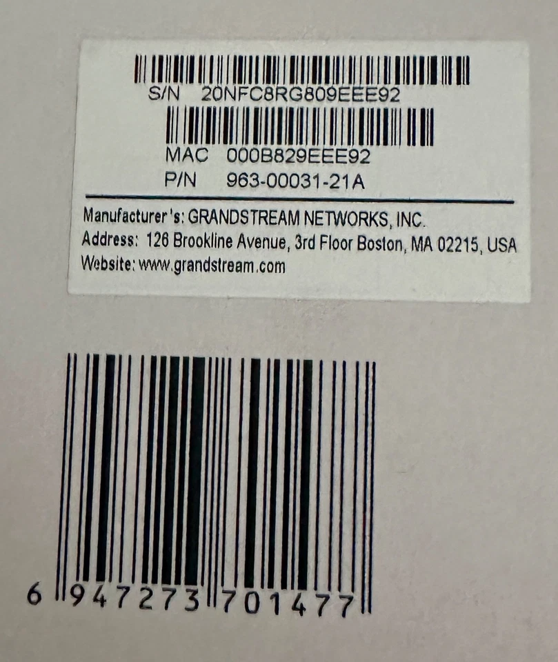 Grandstream GXV3275 7in. IP Phone - Black - Brand New in Box/Sealed/Unused - Image 4 of 4