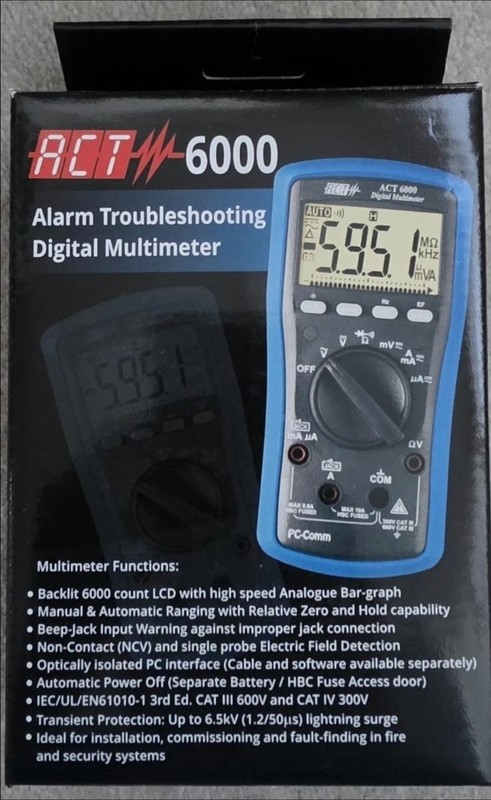 Act 6000 Handheld Digital Multimeter Backlit Display