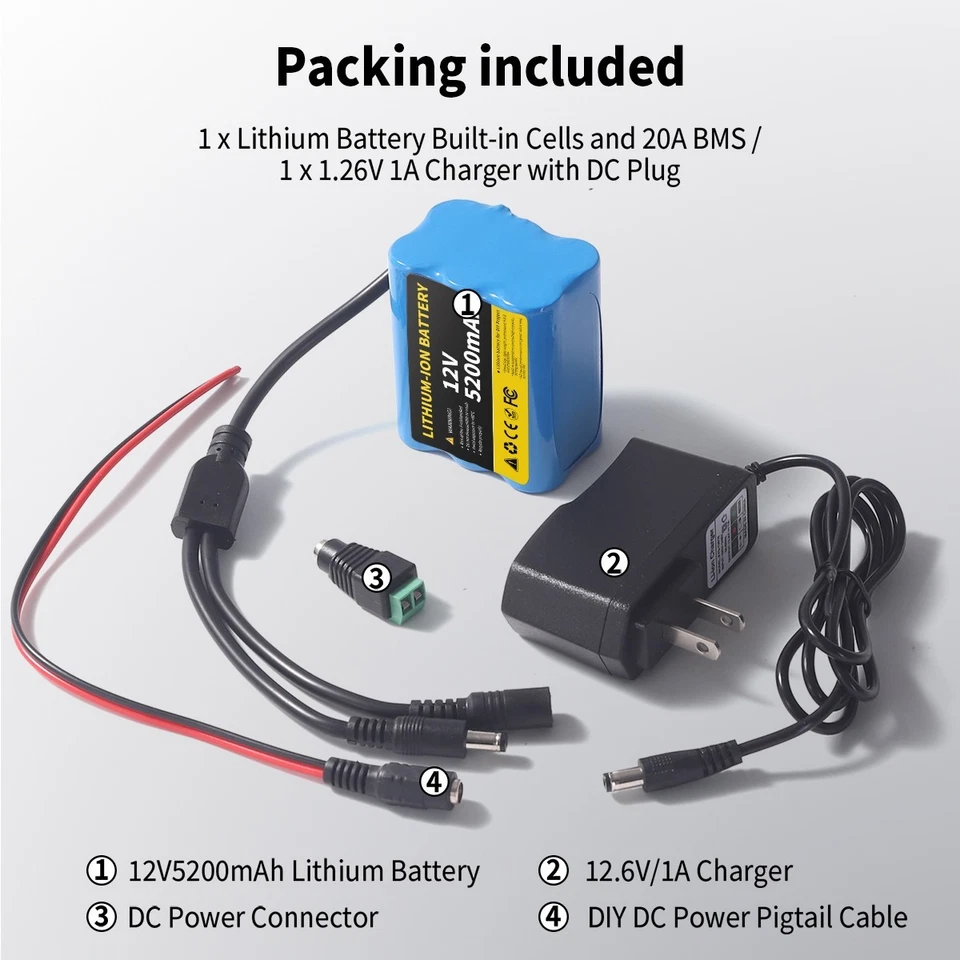 24V10Ah Lithium Battery For Wireless Cameras,Bluetooth Devices,LED Strip,Player - Image 2 of 4