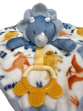 SL Home Fashions Triceratops Dinosaur Plush Lovey Baby Security Blanket 13  