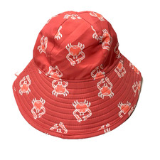 Cat  Jack Toddler Reversible Crab Swim Hat UPF 50 Orange 6 - 12 months Baby