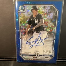 2026 Bowman Chrome Carlos Lagrange Yankees Auto Blue Mojo 142/150🔥🔥🔥