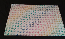 Pottery Barn Kids Aria Rainbow Butterfly Std Pillowcase White Pink Blue Yellow
