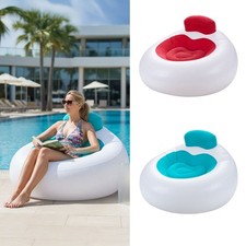 Inflatable Chairs Comfortable Lounge Chairs Soft Flocked Surface Air Seat Relax