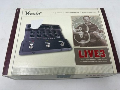 Digitech Live 3 Vocalist Vocal Harmony Effects Pedal w power supply box manual