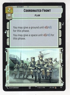 Star Wars Unlimited JTL Foil Card #751 Coordinated Front