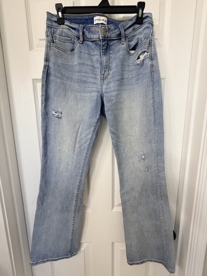 Studio Blue Women s Baby Boot Jeans Light Wash Distressed Size 30