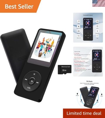 Compact 1.8-Inch MP3 Music Player with Upgraded Shuffle & High Sound Quality