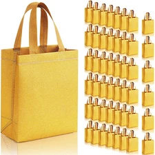 Woanger 48 Pack Wedding Gift Bags Reusable Gift Bags with Handle Glitter Tote