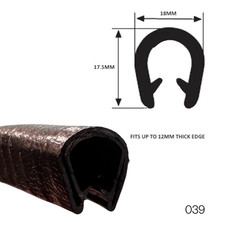PVC Edge Trim - Interior/Exterior - PVC Rubber Fits 9-12mm