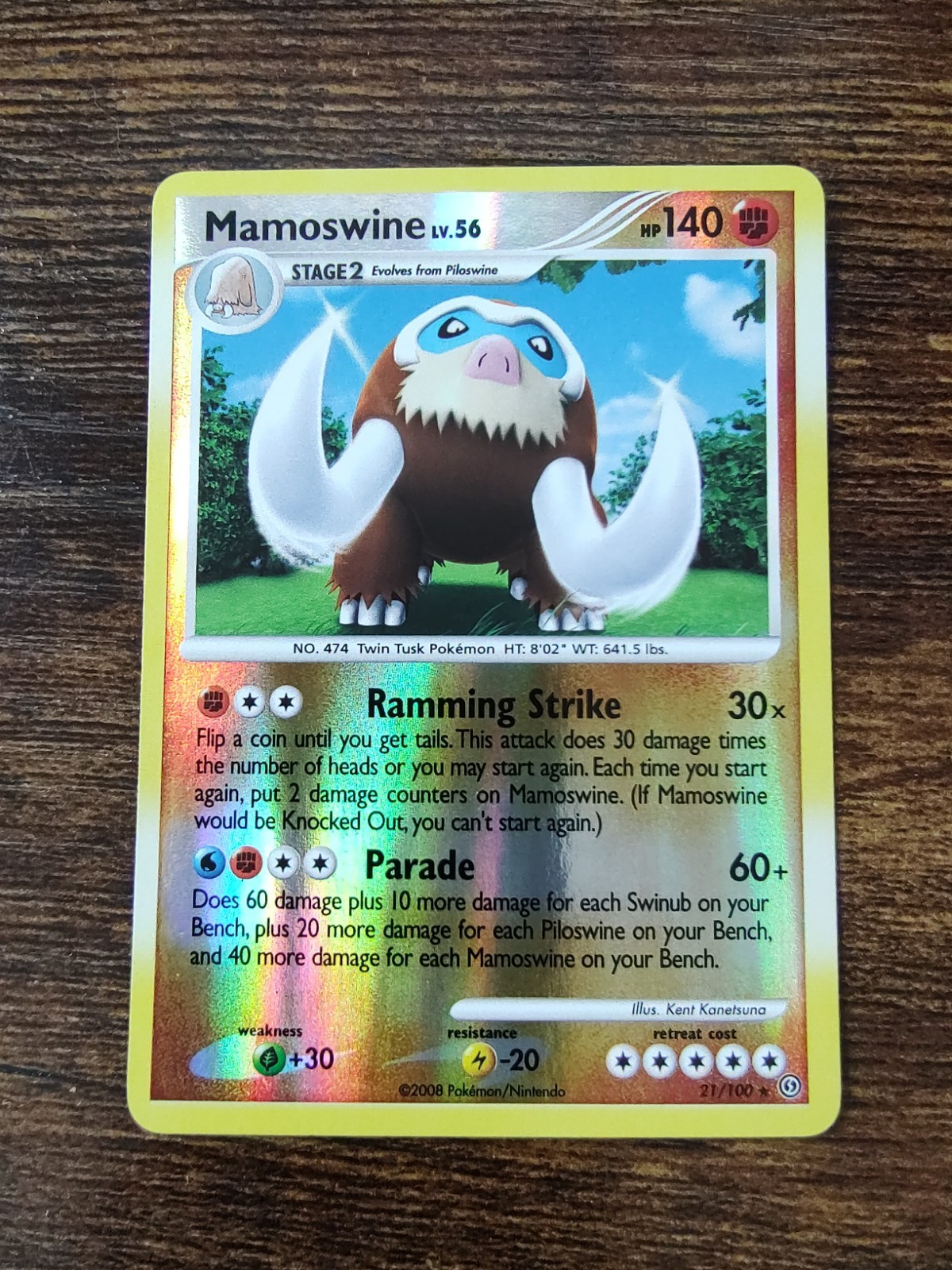 Mamoswine 21/100 Reverse Holo Diamond & Pearl Stormfront Pokemon Card