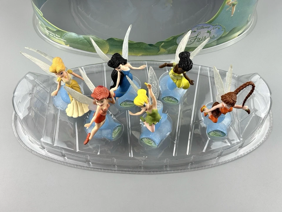 Juego de 6 estatuillas de hadas de Disney exclusivo Tinkerbell de Disney Store nueva caja abierta Foto 4 de 4