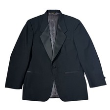 Christian Dior Le Connaisseur Blazer 40R Black Satin Lapel Tuxedo Jacket USA