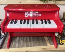 SCHOENHUT Mini Red 25 Keys children wooden Piano app. 16.5 L x 11.5 H x 10 W